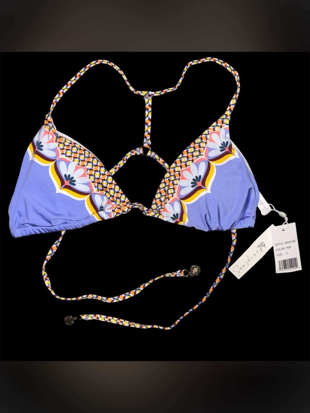 Sunshine 79 Women's Triangle Halter Bikini Swimsuit Top